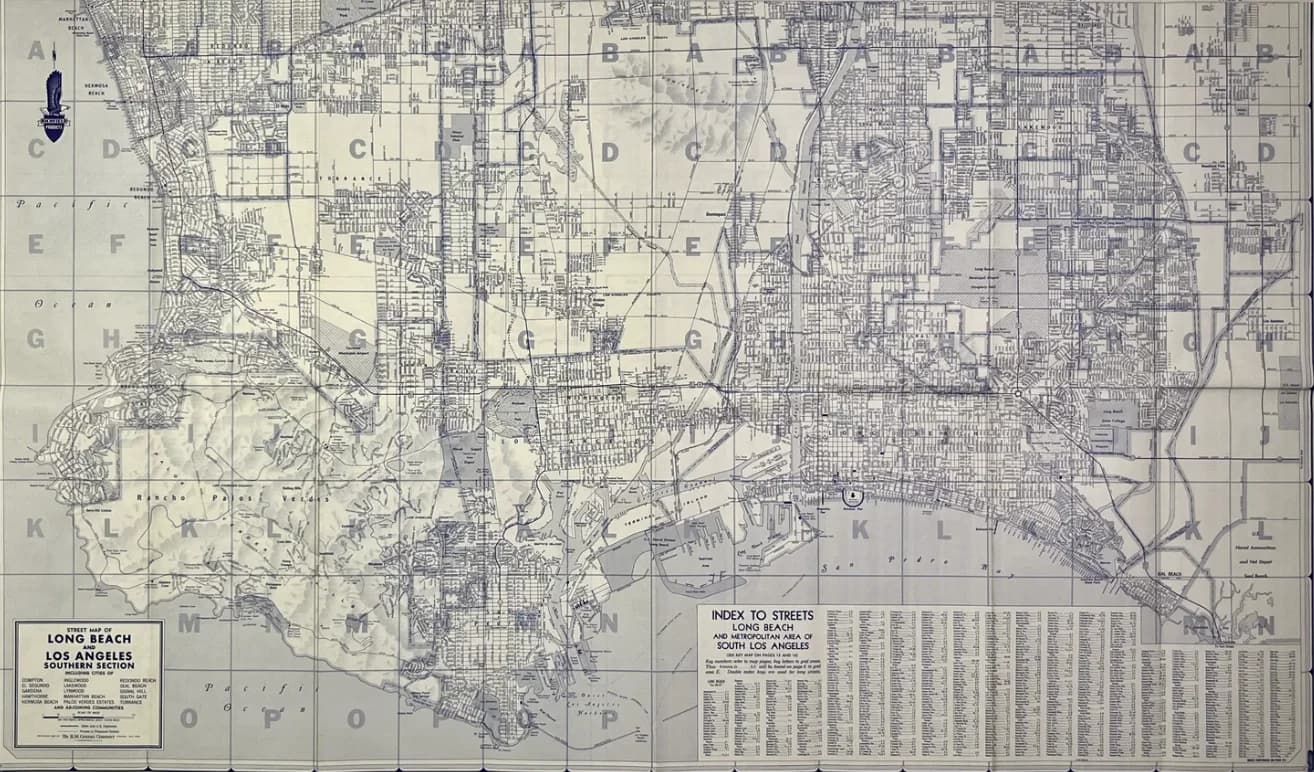 Carte des États-Unis - Le road-trip américain d'Alain Lambert en 1983